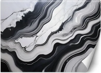 Produktbild von Vlies fototapete Schwarzer und weißer Marmor Abstraktion 150x105 cm Feeby Grau inkl. Kleber einfache Montage