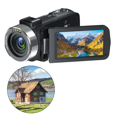 Produktbild von Camcorder Videokamera 1080P 48MP – Digital Camcorder mit 18X Digitalzoom & LED-Fülllicht | 3" 270° drehbarer Bildschirm für YouTube