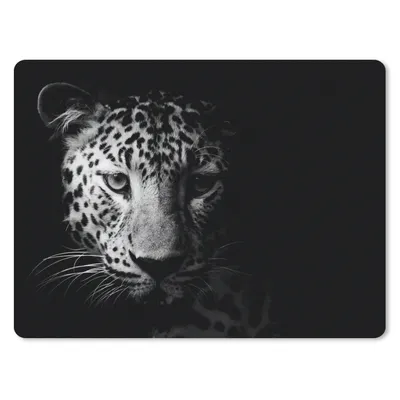 Produktbild von MuchoWow® Mauspad Mousepad Panther - Wildtiere - Schwarz und weiß - Tiere 23x19 cm - Mousepads - Maus Mat - Pad - Mausunterlage - Schreibtischunterlage - Mauspad