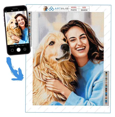 Produktbild von ARTULIO Diamond Painting Eigenes Foto 40x60cm  Diamond Painting Foto, Set für Erwachsene