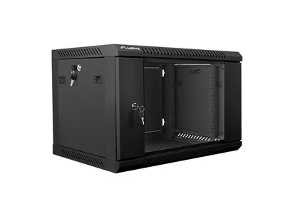 Image de Lanberg Rack armoire murale 19" 6U/600X450 porte vitrée noir