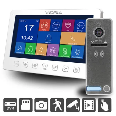 Obrázok produktu pre SET Videotelefón VERIA 7076B biely + vstupná stanica VERIA 230