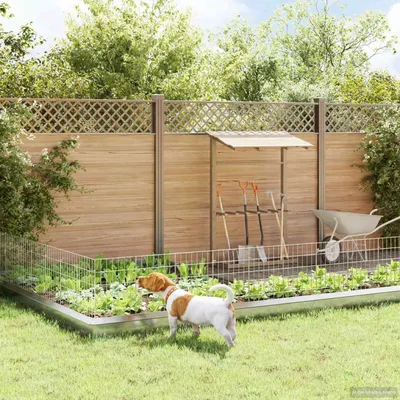 Immagine prodotto di Maison Exclusive - Recinzione per giardino con pali, 24 pezzi, 35 x 50 cm, acciaio zincato