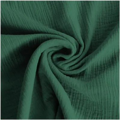 50x130cm Musselin Stoff uni Oeko-Tex zertifiziert Meterware Mulltuch Baumwolle dunkelgruen