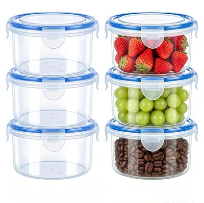 Produktbild von Vorratsdosen Set - Luftdicht - Stapelbar - 1000 ml - 6 Stück - Transparent