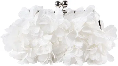 Productafbeelding van Clutch Handtas voor Avonden - Bloemenpatroon - Wit