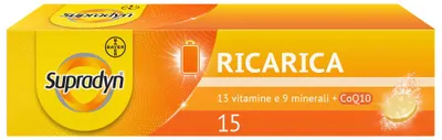 Productafbeelding van Supradyn Ricarica: Multivitamine supplement met een compleet spectrum aan vitamines en mineralen, 15 effervescente tabletten
