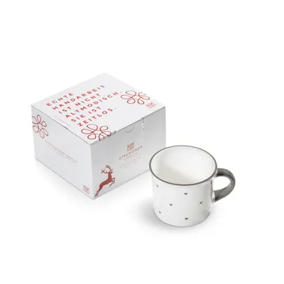Produktbild von Gmundner Keramik Herzerl Grau Kaffeehäferl 0,24Lim Karton