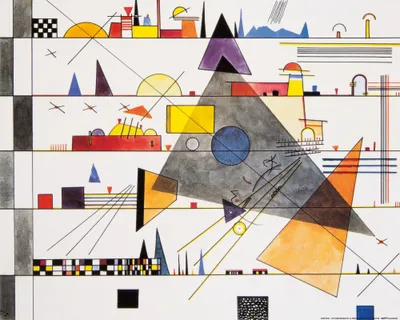 Produktbild von Wassily Kandinsky Kunstdruck Bild - Horizontale, 1924 (40 x 50 cm)