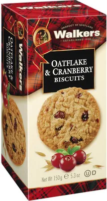 Produktbild von Walkers Oatflake und Cranberry Biscuits mit Haferflocken 150g