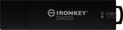 Immagine prodotto di Kingston IronKey D500S - Chiavetta USB - crittografata - 8 GB - USB 3.2 Gen 1 - conforme TAA