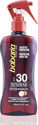 Image de Babaria 31941, Huile de bronzage, Corps, Flacon, Anti-âge, Hydratant, Protecteur, Tonifiant, Peau universelle, 300 ml