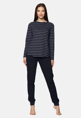 Produktbild von Bellivalini Damen Schlafanzug BLV50-166 (Navy Weiß, L)