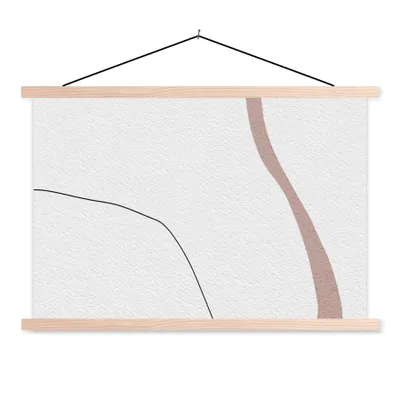 Produktbild von MuchoWow® Textilposter Linie - Pastell - Gestaltung 60x40 cm mit holzfarbenen Rahmen - Bilder