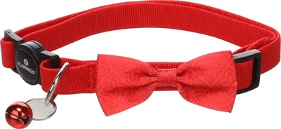 Produktbild von Flamingo Katzen Halsband mit Schleife Castor rot