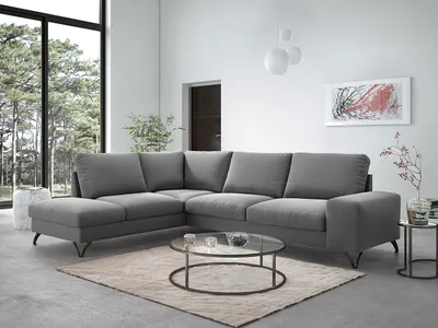Obrázek produktu pro Rozkládací sedačka s úložným prostorem LANSING 2 - šedá, levý roh