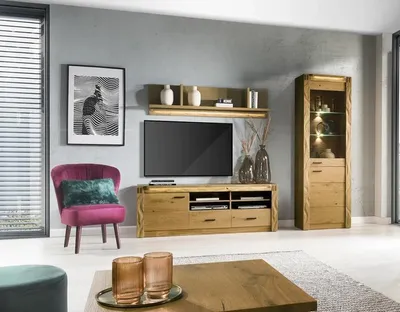 Produktbild von Wohnwand TV-Lowboard Wohnzimmer Vitrine Wandregal Designer Regale
