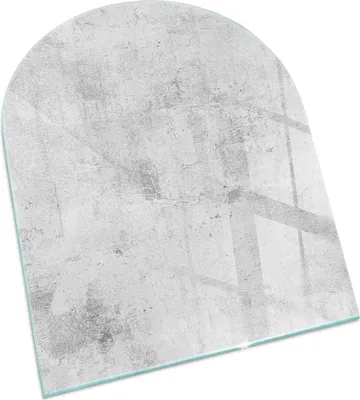 Produktbild von Rohe Betontextur – Glasbodenplatte für – Kaminofen – Kaminplatte Glas – Schutzglas – Funkenschutzplatte –Glasbodenplatte Feuerfeste – Hitzeschutzplatte – Bodenschutz aus Glas – 80x70 cm