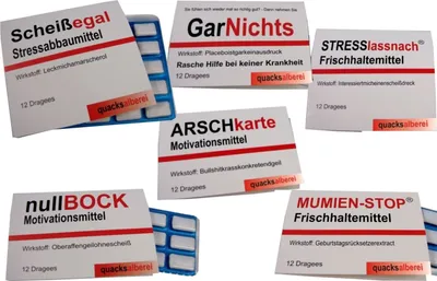 Produktbild von quacksalberei Witzige Kaugummis, 6-er Set (Preisvorteil!!!)