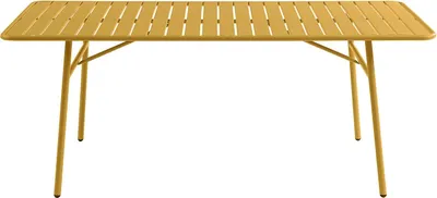 Produktbild von Gartentisch 160 cm lang aus Metall - Senfgelb - MIRMANDE by MYLIA
