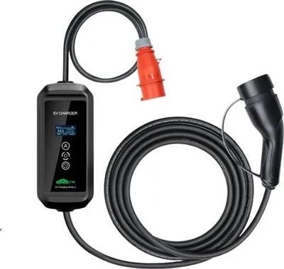 Obrázek produktu pro Nabíječka pro elektromobily, přenosná 11KW, nastavitelné možnosti výkonu, 11KW typ 2, TYPE2