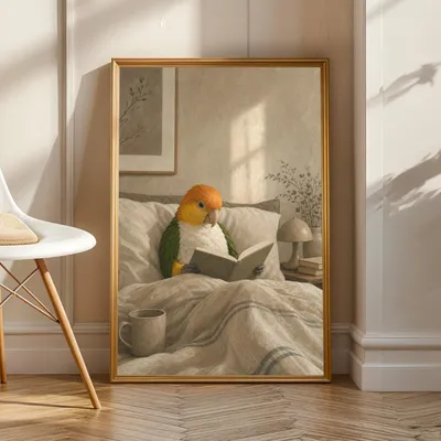Weißbauchpapagei, Vogelposter, Produktansicht 1