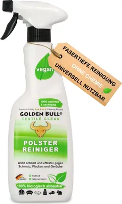Produktbild von Golden Bull® Polsterreiniger 500ml - Natürlicher Polster Reiniger & Fleckenentferner für Auto, Sofa, Couch und Polstermöbel