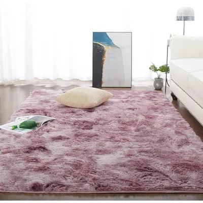 Produktbild von Shaggy Teppich Hochflor 150 x 240 cm Rosa Batik Langflor Flauschig Rutschfest