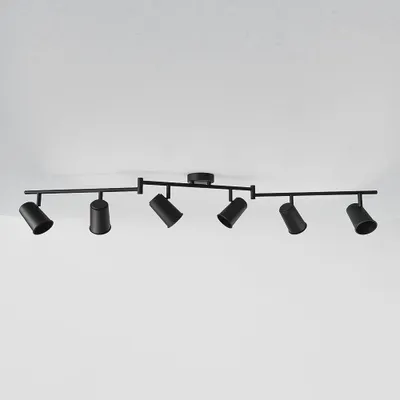 Produktbild von hoftronic LED Deckenleuchte 6-flammig schwenkbar GU10 IP20 Schwarz
