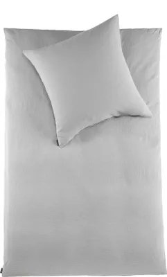 Produktbild von Musselin Bettwäsche - 80x80 135x200 cm - 100% Baumwolle - Silber Grau