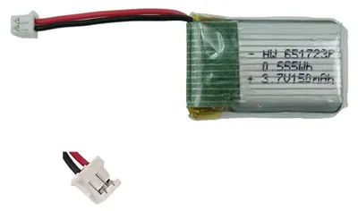 Produktbild von EFASO Akku 3,7V 150mAh 651723 Li-Po PH 125 2-PIN Stecker kompatibel zu U839 Syma S109G