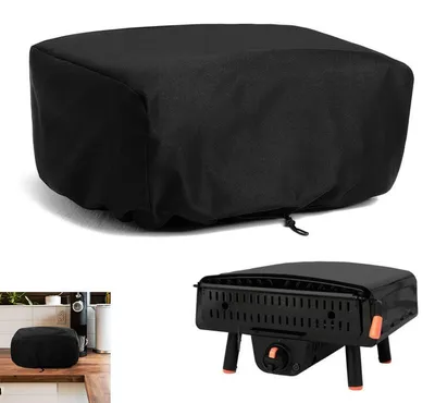Produktbild von Pizzaofen Abdeckung 600D Polyester 56×56×29 cm wasserdicht UV Schutz mit Zugband Outdoor Tisch Pizzaofen Schutzhaube für Garten Terrasse Camping