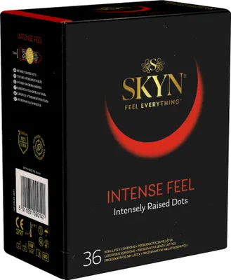 Image de 36 préservatifs SKYN Intense Feel avec picots extra-forts Skynfeel sans latex