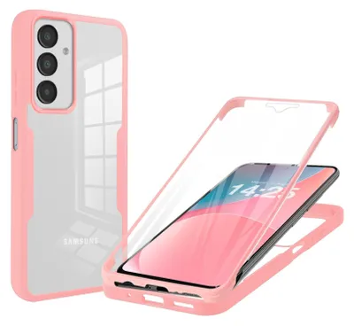 Produktbild von 360 Grad Rundum Schutz Handyhülle für Samsung Galaxy A17 / A17 5G Full Cover Vollschutz Case Farbe: Rose
