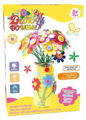 Obrázek produktu pro Kreativní sada pro výrobu kytice z knoflíků