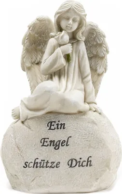 Produktbild von TrendLine Figur Engel 20 x 13 cm grau