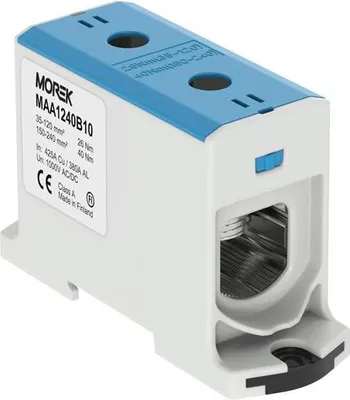 Produktbild von Blauer Schienenverbinder 35-240 mm Morek MAA1240B10