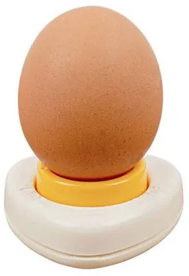 Produktbild von Eierstecher - Eierstecher - Lochspieß für Eier - Weiß/Gelb - 1 Stück - Eier kochen - CHPN