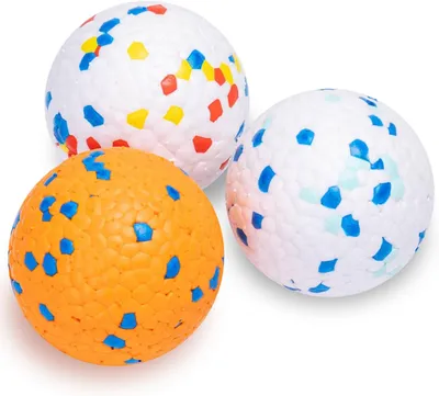 Productafbeelding van Hondenballen - 3 stuks - Ø 6,3 cm - onverwoestbaar - drijvend speelgoed voor sterke kauwers