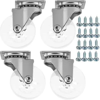 Produktbild von SOTECH Möbelrolle SWIFT Ø 50 mm transparent – ohne Feststeller (4 Stück)