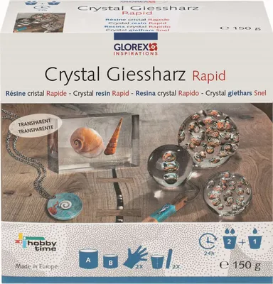 Produktbild von GLOREX Crystal Gießharz 500 ml Klar Epoxidharz für Schmuck und Kunstprojekte