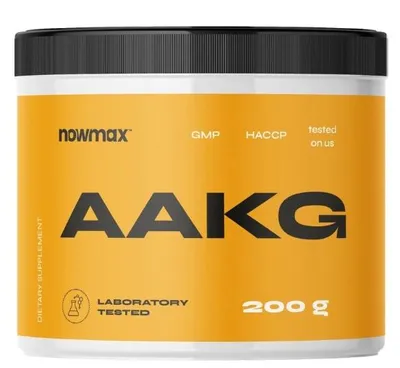 Produktbild von nowmax® AAKG 200 g – L-Arginin Alpha-Ketoglutarat mit Vitamin B6, Natural