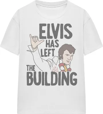 Immagine prodotto di Elvis Presley - Maglietta da donna "Elvis Has Left The Building" TV32629 (XL) (bianco)