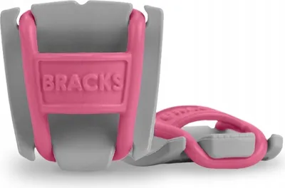 Obrázek produktu pro Klipy Bracks Lace Lock pro uvolnění tkaniček - barva: růžová/šedá
