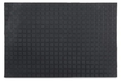 Productafbeelding van Relaxdays rubberen deurmat, afmetingen: 60x40 cm, antislip, vuilafschermende mat, geschikt voor buiten, zwarte deurmat