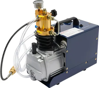 Produktbild von PCP Hochdruck-Luftkompressor - 1800 W - 0–30 MPa - 2800 U/min - Wasserkühlung mit Pumpe & Filter - Kühlkörper - EU‑Stecker 220 V - Cyan