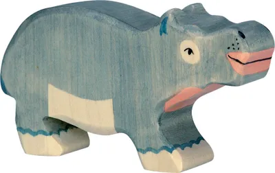 Produktbild von Nilpferd klein Safari Holzfigur Holzspielzeug von Holztiger