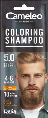 Image de Cameleo Men Shampooing colorant pour hommes 5.0 Light Brown, 15 ml