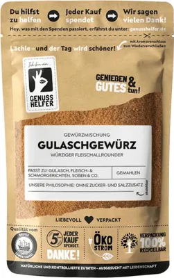 Produktbild von Gulaschgewürz, Gewürzmischung für ungarisches Gulasch mit Paprika, gemahlen, 3 x 100g