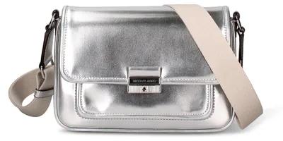 Produktbild von Silberne Schultertasche von Michael Kors, aus Polyester, mit magnetischem Verschluss